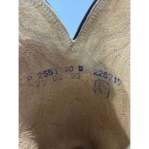 Dan Post x Marlboro Vintage Western Pointed Cowboy Boots Leather Mens 10 D Brown - Picture 16 of 16